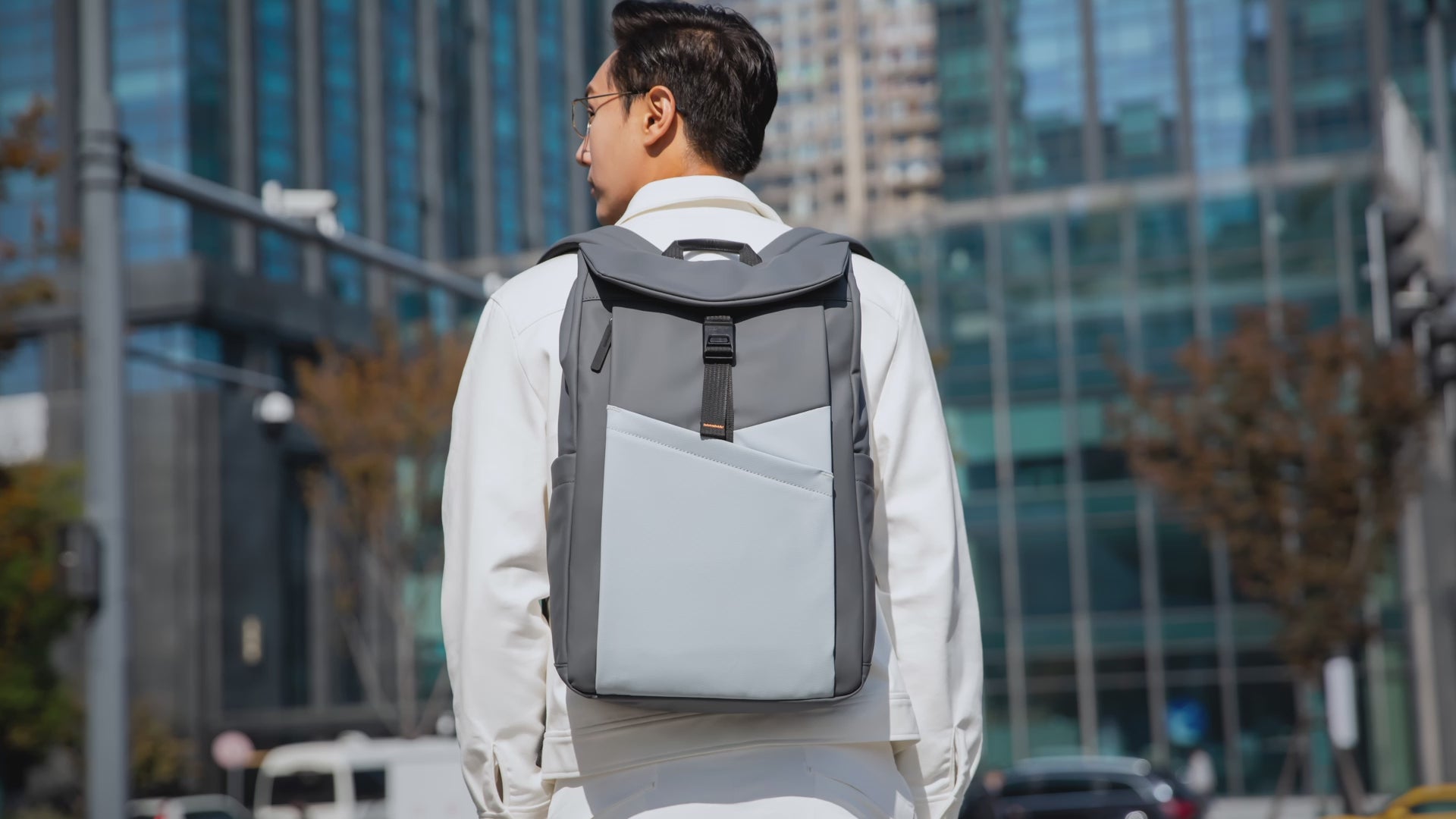 Urbanity Elegant Gray Backpack MR7802: Spacious & Durable | Mark