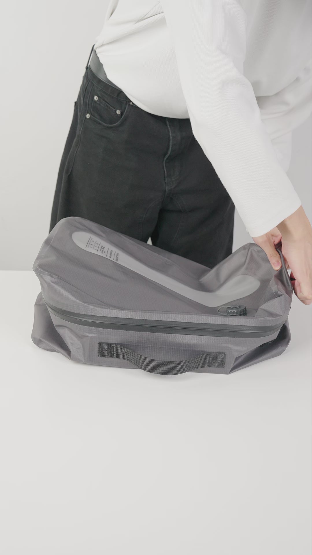 VacSpace Max: Electric Valve Compression Storage Bag with Semi-Transparent Window