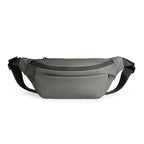 Gray Mark Ryden daily crossbody bag with black straps and zipper