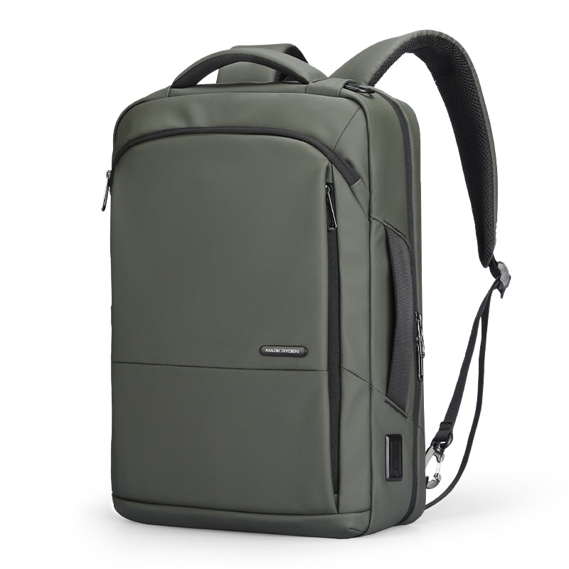 Mark Ryden gray anti-theft daily backpack with padded straps