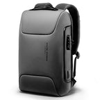MarkRydenGlobal gray anti-theft laptop backpack with TSA lock