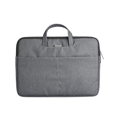 Gray fabric business laptop bag 13.3-15.6 inch with handle