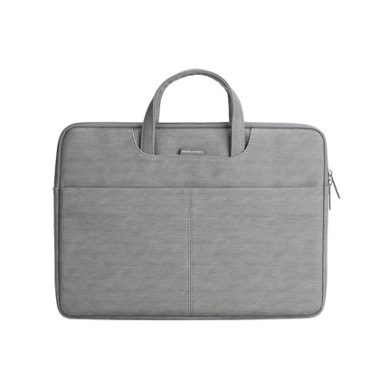 Gray business laptop bag 13.3-15.6 inch with handle & front pocket | Mark Ryden Global