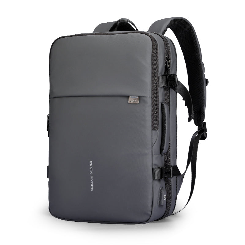 Mark Ryden gray minimalist multi-compartment anti-theft backpack